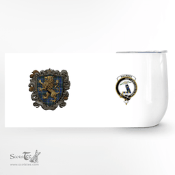 Scottish Macinnes Clan Badge Scottish Rampant Lion Wine Tartan Tumbler Scottish Plaid Tartan Plaid - ScotsTee - scotstee.com