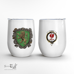 Scottish Currie Or Curry Clan Badge Scottish Rampant Lion Wine Tartan Tumbler Scottish Plaid Tartan Plaid - ScotsTee - scotstee.com