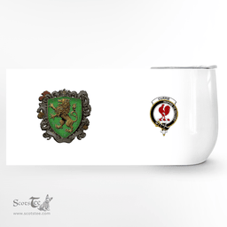 Scottish Currie Or Curry Clan Badge Scottish Rampant Lion Wine Tartan Tumbler Scottish Plaid Tartan Plaid - ScotsTee - scotstee.com