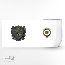 Scottish Douglas Clan Badge Scottish Rampant Lion Wine Tartan Tumbler Scottish Plaid Tartan Plaid - ScotsTee - scotstee.com