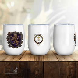Scottish Garden Clan Badge Scottish Rampant Lion Wine Tartan Tumbler Scottish Plaid Tartan Plaid - ScotsTee - scotstee.com
