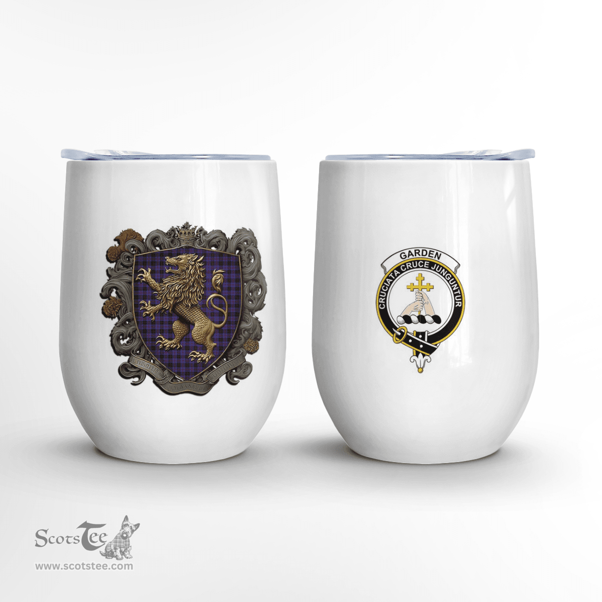 Scottish Garden Clan Badge Scottish Rampant Lion Wine Tartan Tumbler Scottish Plaid Tartan Plaid - ScotsTee - scotstee.com