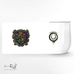 Scottish Macarthur Clan Badge Scottish Rampant Lion Wine Tartan Tumbler Scottish Plaid Tartan Plaid - ScotsTee - scotstee.com