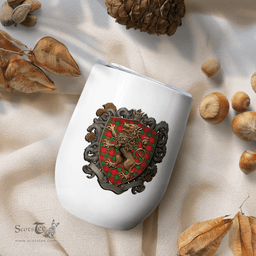Scottish Chisholm Clan Badge Scottish Rampant Lion Wine Tartan Tumbler Scottish Plaid Tartan Plaid - ScotsTee - scotstee.com