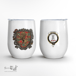 Scottish Maclean Clan Badge Scottish Rampant Lion Wine Tartan Tumbler Scottish Plaid Tartan Plaid - ScotsTee - scotstee.com