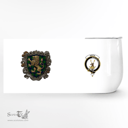 Scottish Keith Clan Badge Scottish Rampant Lion Wine Tartan Tumbler Scottish Plaid Tartan Plaid - ScotsTee - scotstee.com