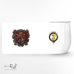 Scottish Haldane Clan Badge Scottish Rampant Lion Wine Tartan Tumbler Scottish Plaid Tartan Plaid - ScotsTee - scotstee.com