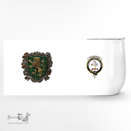 Scottish Cranstoun Clan Badge Scottish Rampant Lion Wine Tartan Tumbler Scottish Plaid Tartan Plaid - ScotsTee - scotstee.com