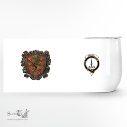 Scottish Dalzell Clan Badge Scottish Rampant Lion Wine Tartan Tumbler Scottish Plaid Tartan Plaid - ScotsTee - scotstee.com