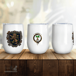 Scottish Macewan Clan Badge Scottish Rampant Lion Wine Tartan Tumbler Scottish Plaid Tartan Plaid - ScotsTee - scotstee.com