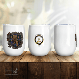 Scottish Guthrie Clan Badge Scottish Rampant Lion Wine Tartan Tumbler Scottish Plaid Tartan Plaid - ScotsTee - scotstee.com