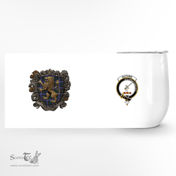 Scottish Guthrie Clan Badge Scottish Rampant Lion Wine Tartan Tumbler Scottish Plaid Tartan Plaid - ScotsTee - scotstee.com