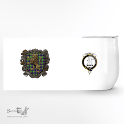 Scottish Colville Clan Badge Scottish Rampant Lion Wine Tartan Tumbler Scottish Plaid Tartan Plaid - ScotsTee - scotstee.com