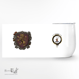 Scottish Fraser Of Lovat Clan Badge Scottish Rampant Lion Wine Tartan Tumbler Scottish Plaid Tartan Plaid - ScotsTee - scotstee.com