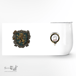 Scottish Kennedy Clan Badge Scottish Rampant Lion Wine Tartan Tumbler Scottish Plaid Tartan Plaid - ScotsTee - scotstee.com