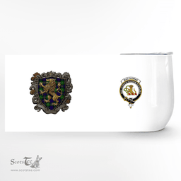 Scottish Macthomas Clan Badge Scottish Rampant Lion Wine Tartan Tumbler Scottish Plaid Tartan Plaid - ScotsTee - scotstee.com