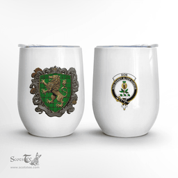 Scottish Don Clan Badge Scottish Rampant Lion Wine Tartan Tumbler Scottish Plaid Tartan Plaid - ScotsTee - scotstee.com