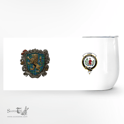 Scottish Lyon Clan Badge Scottish Rampant Lion Wine Tartan Tumbler Scottish Plaid Tartan Plaid - ScotsTee - scotstee.com