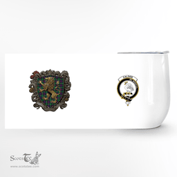 Scottish Calder Calder-campbell Clan Badge Scottish Rampant Lion Wine Tartan Tumbler Scottish Plaid Tartan Plaid - ScotsTee - scotstee.com