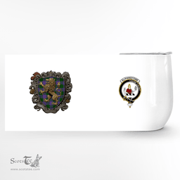 Scottish Elphinstone Clan Badge Scottish Rampant Lion Wine Tartan Tumbler Scottish Plaid Tartan Plaid - ScotsTee - scotstee.com
