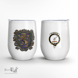 Scottish Macbrayne Clan Badge Scottish Rampant Lion Wine Tartan Tumbler Scottish Plaid Tartan Plaid - ScotsTee - scotstee.com