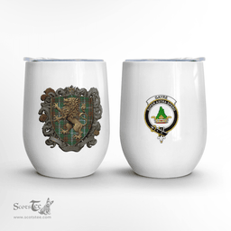 Scottish Gayre Clan Badge Scottish Rampant Lion Wine Tartan Tumbler Scottish Plaid Tartan Plaid - ScotsTee - scotstee.com