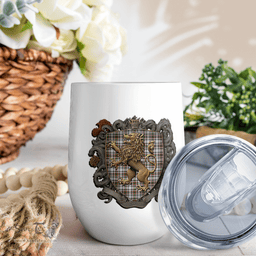 Scottish Borthwick Clan Badge Scottish Rampant Lion Wine Tartan Tumbler Scottish Plaid Tartan Plaid - ScotsTee - scotstee.com