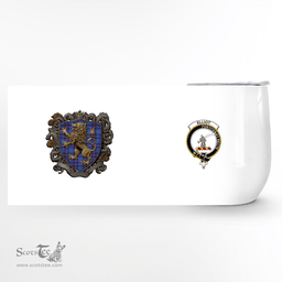 Scottish Elliot Clan Badge Scottish Rampant Lion Wine Tartan Tumbler Scottish Plaid Tartan Plaid - ScotsTee - scotstee.com