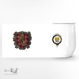 Scottish Little Clan Badge Scottish Rampant Lion Wine Tartan Tumbler Scottish Plaid Tartan Plaid - ScotsTee - scotstee.com