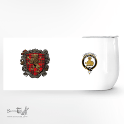 Scottish Macgillivray Clan Badge Scottish Rampant Lion Wine Tartan Tumbler Scottish Plaid Tartan Plaid - ScotsTee - scotstee.com