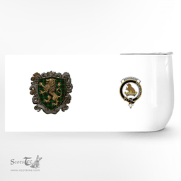 Scottish Beveridge Clan Badge Scottish Rampant Lion Wine Tartan Tumbler Scottish Plaid Tartan Plaid - ScotsTee - scotstee.com