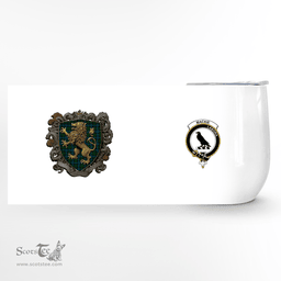 Scottish Mackie Clan Badge Scottish Rampant Lion Wine Tartan Tumbler Scottish Plaid Tartan Plaid - ScotsTee - scotstee.com