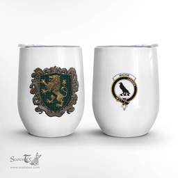 Scottish Mackie Clan Badge Scottish Rampant Lion Wine Tartan Tumbler Scottish Plaid Tartan Plaid - ScotsTee - scotstee.com