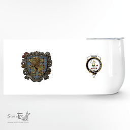 Scottish Glass Clan Badge Scottish Rampant Lion Wine Tartan Tumbler Scottish Plaid Tartan Plaid - ScotsTee - scotstee.com
