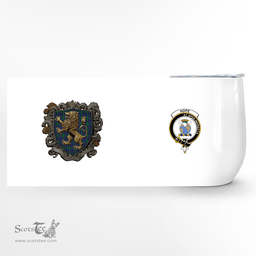 Scottish Hope Clan Badge Scottish Rampant Lion Wine Tartan Tumbler Scottish Plaid Tartan Plaid - ScotsTee - scotstee.com