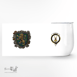 Scottish Gordon Clan Badge Scottish Rampant Lion Wine Tartan Tumbler Scottish Plaid Tartan Plaid - ScotsTee - scotstee.com