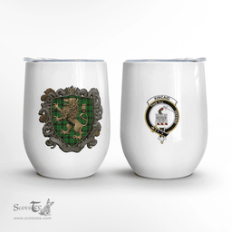 Scottish Kincaid Clan Badge Scottish Rampant Lion Wine Tartan Tumbler Scottish Plaid Tartan Plaid - ScotsTee - scotstee.com