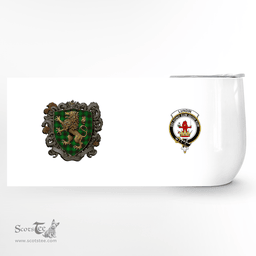 Scottish Lundin Clan Badge Scottish Rampant Lion Wine Tartan Tumbler Scottish Plaid Tartan Plaid - ScotsTee - scotstee.com