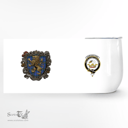 Scottish Edmonstone Of Duntreath Clan Badge Scottish Rampant Lion Wine Tartan Tumbler Scottish Plaid Tartan Plaid - ScotsTee - scotstee.com