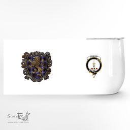 Scottish Dunlop Clan Badge Scottish Rampant Lion Wine Tartan Tumbler Scottish Plaid Tartan Plaid - ScotsTee - scotstee.com