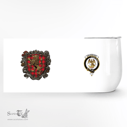 Scottish Drummond Clan Badge Scottish Rampant Lion Wine Tartan Tumbler Scottish Plaid Tartan Plaid - ScotsTee - scotstee.com