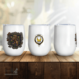Scottish Arnott Clan Badge Scottish Rampant Lion Wine Tartan Tumbler Scottish Plaid Tartan Plaid - ScotsTee - scotstee.com