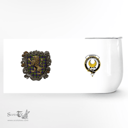Scottish Arnott Clan Badge Scottish Rampant Lion Wine Tartan Tumbler Scottish Plaid Tartan Plaid - ScotsTee - scotstee.com