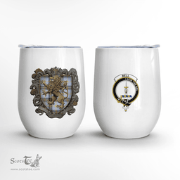 Scottish Bell Clan Badge Scottish Rampant Lion Wine Tartan Tumbler Scottish Plaid Tartan Plaid - ScotsTee - scotstee.com