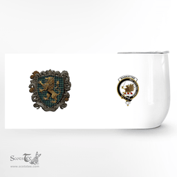 Scottish Bannatyne Clan Badge Scottish Rampant Lion Wine Tartan Tumbler Scottish Plaid Tartan Plaid - ScotsTee - scotstee.com