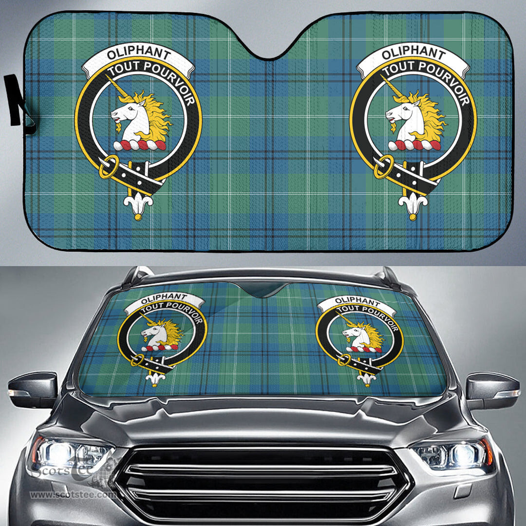 Scottish Oliphant Ancient Clan Tartan Crest Tartan Car Sun Shade Scottish Plaid Tartan Plaid - ScotsTee - scotstee.com