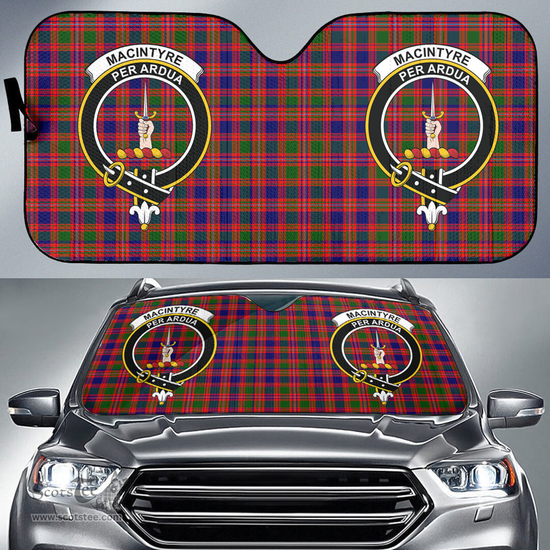 Scottish MacIntyre Modern Clan Tartan Crest Tartan Car Sun Shade Scottish Plaid Tartan Plaid - ScotsTee - scotstee.com
