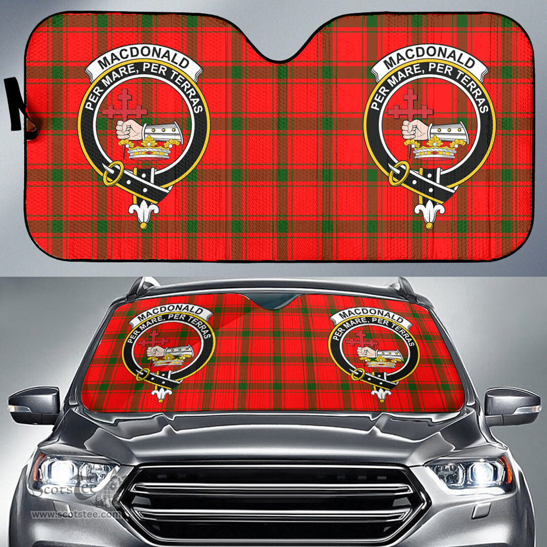 Scottish MacDonald of Sleat Clan Tartan Crest Tartan Car Sun Shade Scottish Plaid Tartan Plaid - ScotsTee - scotstee.com