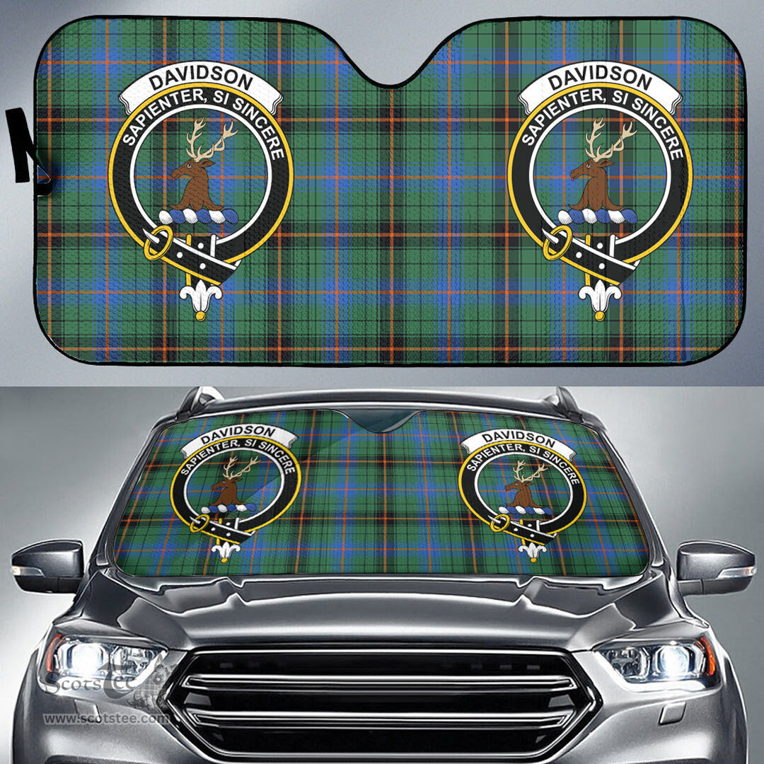 Scottish Davidson Ancient Clan Tartan Crest Tartan Car Sun Shade Scottish Plaid Tartan Plaid - ScotsTee - scotstee.com