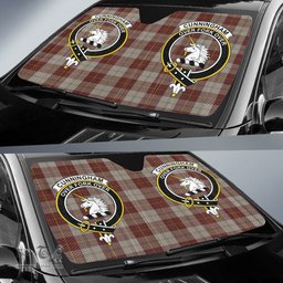 Scottish Cunningham Burgundy Dancers Clan Tartan Crest Tartan Car Sun Shade Scottish Plaid Tartan Plaid - ScotsTee - scotstee.com